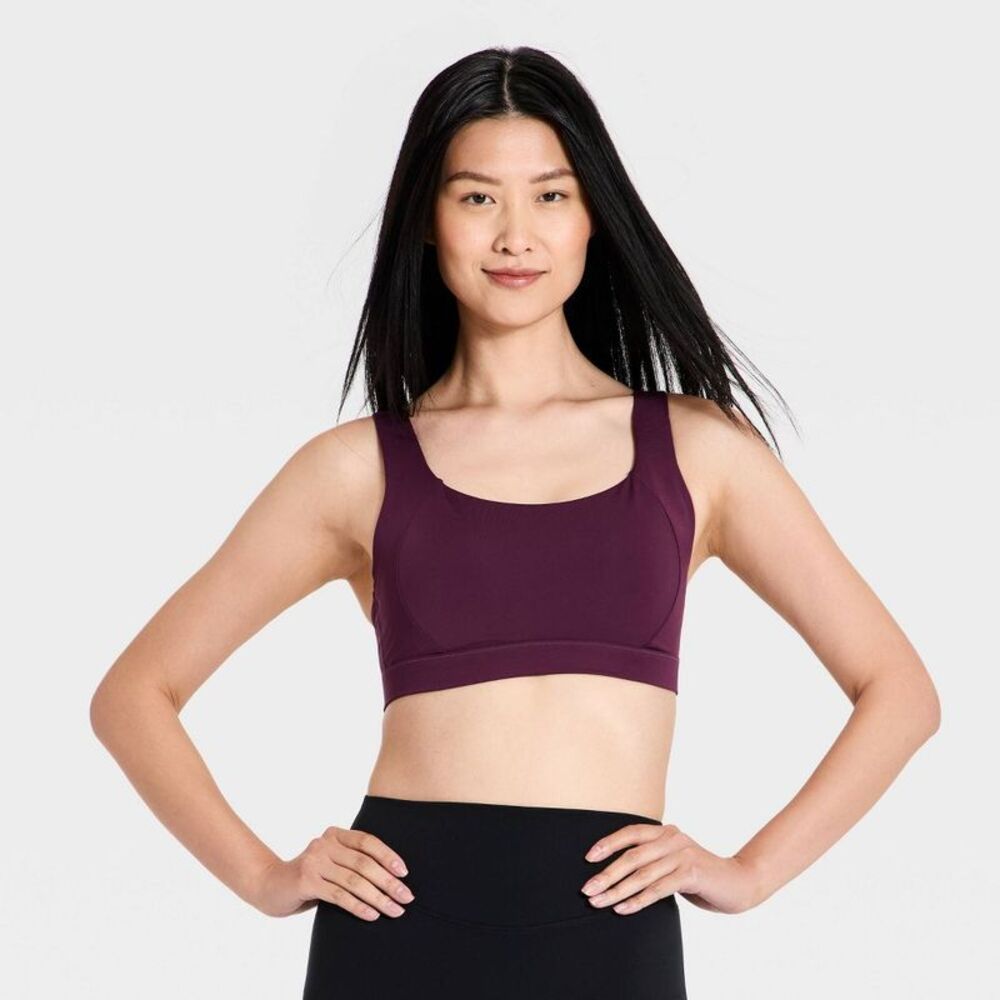 Women's High Support Sports Bra - All In Motion Dark Purple L